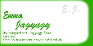 emma jagyugy business card